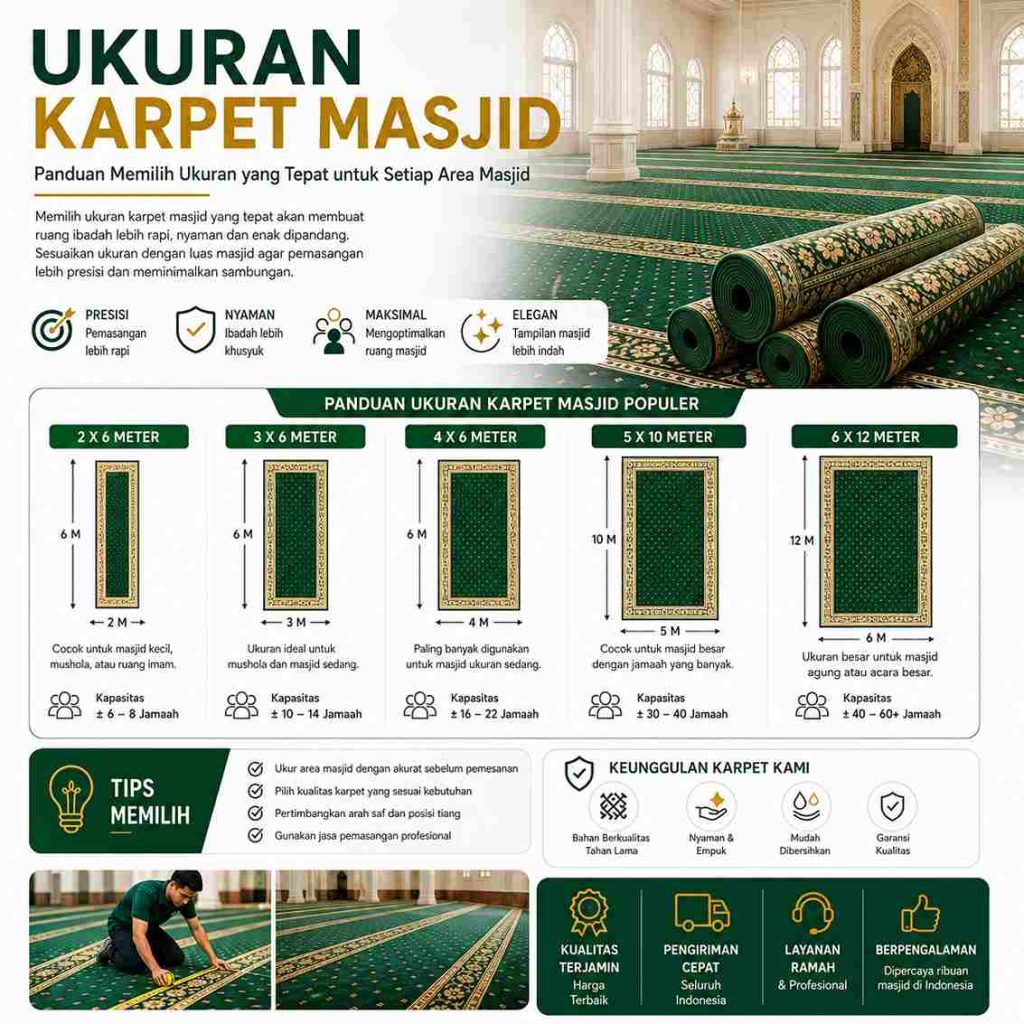 Ukuran Karpet Masjid Untuk Pemasangan Yang Efisien