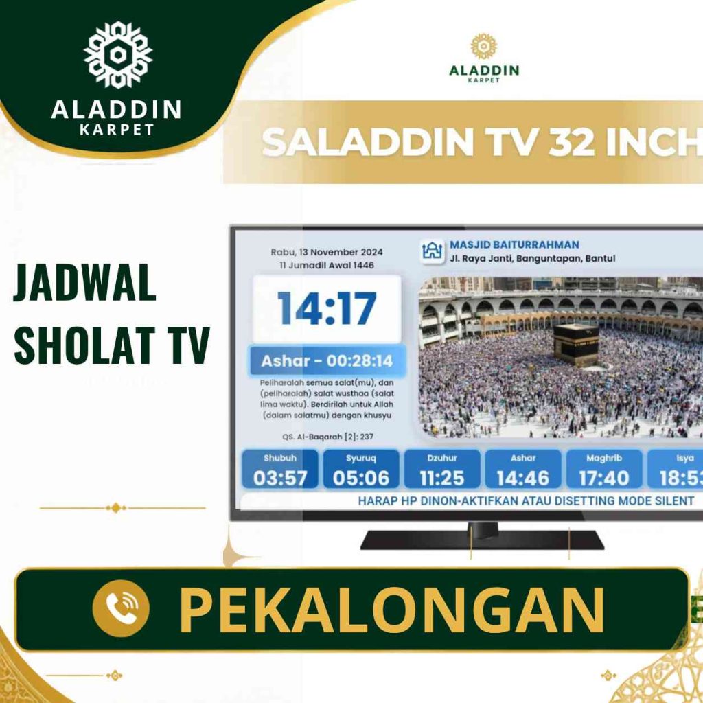 Jadwal Sholat TV Pekalongan untuk Masjid dengan Informasi Digital Terpadu